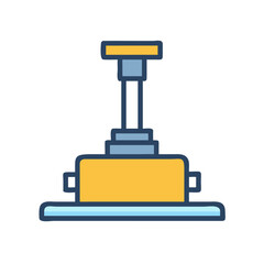 Minimalistic Illustration of a Machine Part with a Black Background