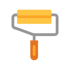 Illustration of a paint roller on a black background