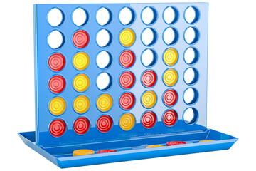 Connect Four, Board Game. The vertical checkers game, transparent background