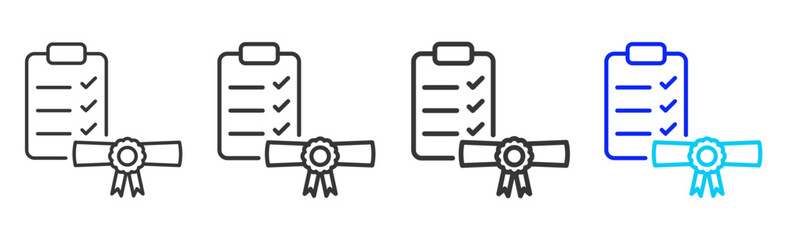 Fototapeta premium Specialized Training icon set collection creative outline style for business with multiple thickness variations suitable for branding design presentation and digital marketing