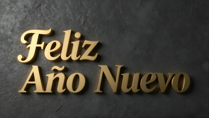 Obraz premium Feliz Año Nuevo Metallic Sign