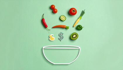 Affordable Healthy Eating Budget Friendly Plant Food Concept