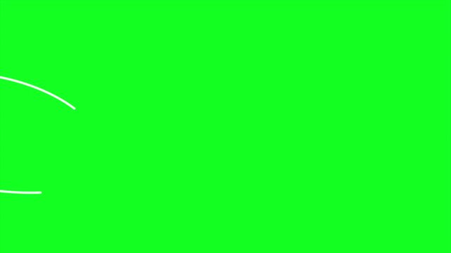 Wind lines flowing on green screen video animation. Simple wind effect, White Wind Blow Path Animation 4K