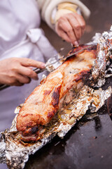 Roasted Pork Loin In Foil Preparation