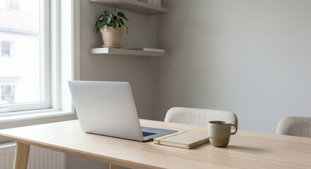 Fototapeta premium modern living room with laptop