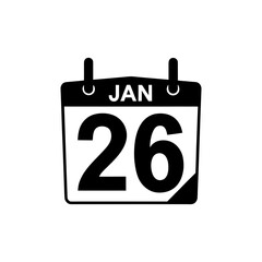 Minimal Calendar Page Turning Illustration with Simple Clean Design Vector illustration