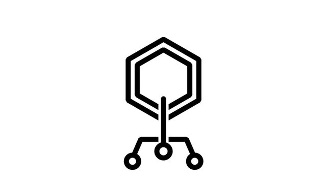 Modern node icon representing technology connections or molecular structures. Suitable for data infrastructure, biotech research, and digital network concepts.