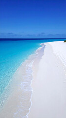 海　砂浜　夏　縦　Generative AI	
