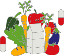 Healthy Food Illustration