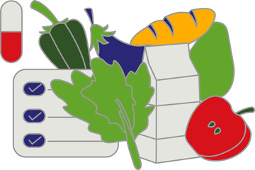 Healthy Food Illustration