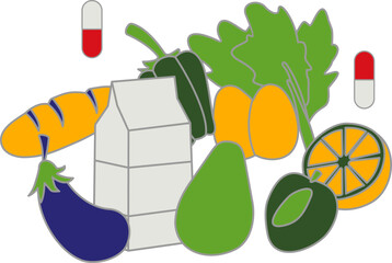Healthy Food Illustration
