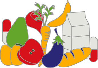 Healthy Food Illustration