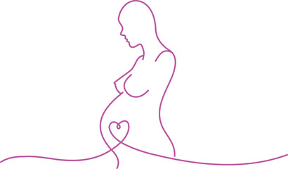 mother's day pregnant woman vector