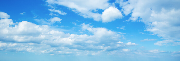 White clouds in blue sky