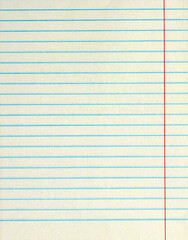 School notebook texture blank sheet.