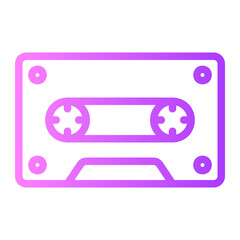 Obraz premium cassette gradient icon