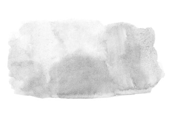 Abstract grey watercolor isolated on a white