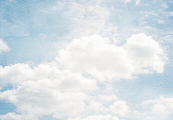 Vintage background in the blue sky with clouds