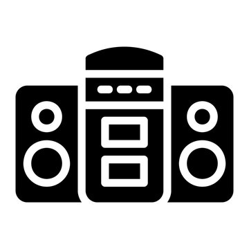 audio system glyph icon