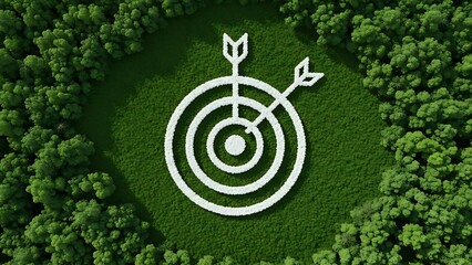 Forest Target Symbol Aerial View