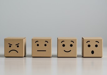Four Emotion Boxes Displaying Moods