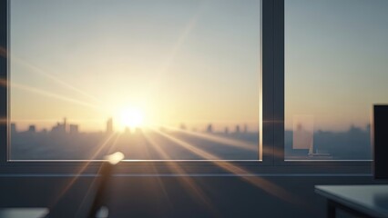 Sunrise over cityscape