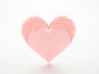Pink heart shaped balloon isolated on white background
