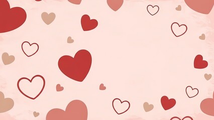 Scattered hearts background
