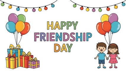 Celebrating friendship day illustration