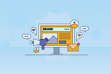 Company running brand awareness campaign on social media and search engine platforms to build strong online presence.