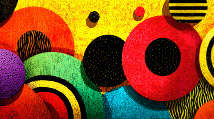 Abstract colorful geometric circle pattern memphis retro texture modern vibrant abstract colorful geometric circle pattern memphis retro texture