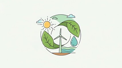 Illustration of renewable energy sources
