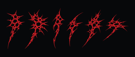 set y2k neo tribal sigilism tatto pack. Flame shape in liquid mercury. skeletal web abstract neo tribal cyber sigil gothic melted modern burn form, design element.