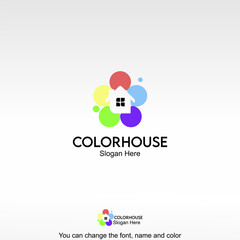 The Color House logo represents creativity, art, and design, suitable for businesses in creative industries, decoration, or visual arts.