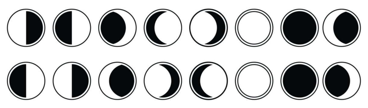moon phase full lunar cycle crescent sign waxing
