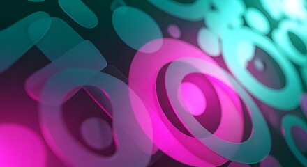 Vibrant pink and teal swirling patterns create a mesmerizing abstract graphic design on a dark background, Image_fx - 2025-11-08T174445.089
