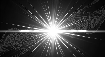 Brilliant Light Explosion with Radiant Beams and Swirling Patterns
