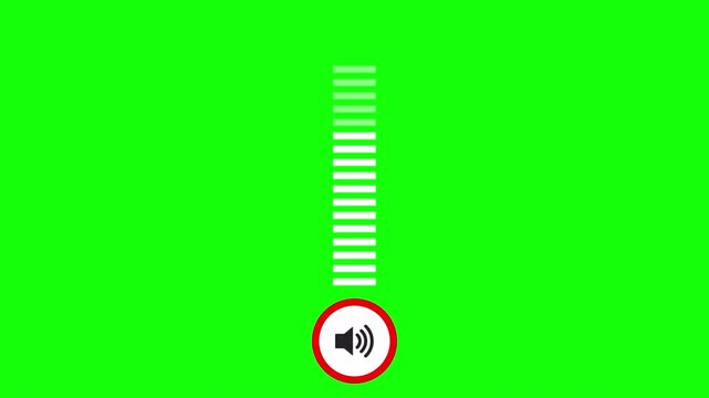 speaker volume animation volume up and down motion graphic audio speaker level animation volume control animation speaker sound waves animation in transparent background in 4K animation 