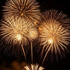 fireworks in the night sky