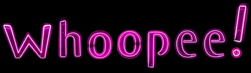 Whoopee! pink neon lights