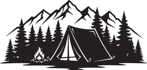 50 Camping Mountain Vector Bundle