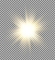 Magical glowing star explodes with neon blue light and soft sparkle effects. Transparent PNG allows easy integration in digital designs. Perfect for sci-fi, fantasy, or holiday themes.