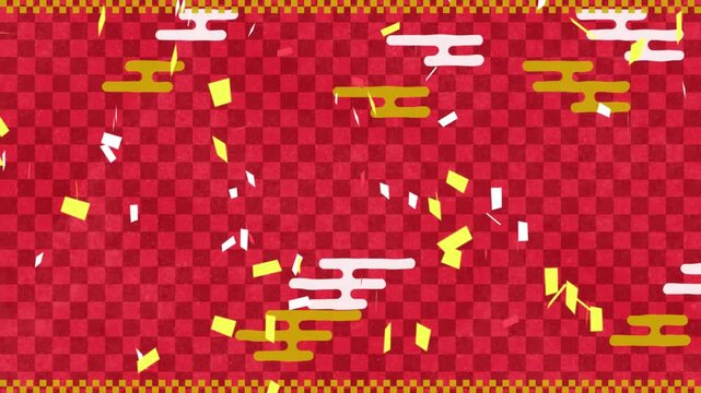 お正月祝いの赤い背景