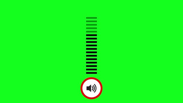 speaker volume animation volume up and down motion graphic audio speaker level animation volume control animation speaker sound waves animation in transparent background in 4K animation 