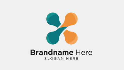 Abstract Logo Design Template with Colors.