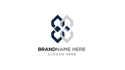 Modern Interconnected Logo Design Template.