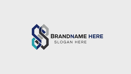 Modern Logo Design Template with Letter S.