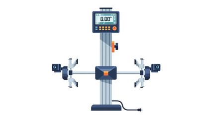 3d render of a red and yellow traffic sign on a road