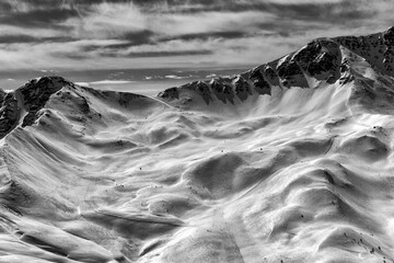 Risoul France ski resort mountain skiers