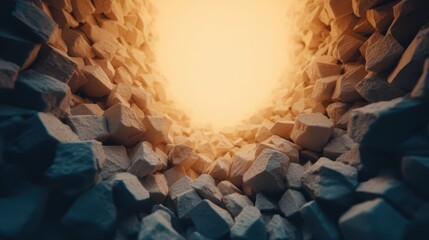 Boulders plummeting from the sky fantasy landscape animation scene dynamic environment dramatic viewpoint